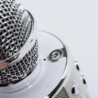 Multimedia Karaoke Microphone CR58 Silver | Bluetooth, Voice Changer - MIZO.at