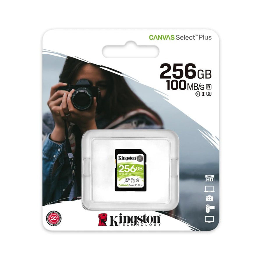 Kingston Canvas Select Plus SD Card | 256GB 4K UHD Storage - MIZO.at