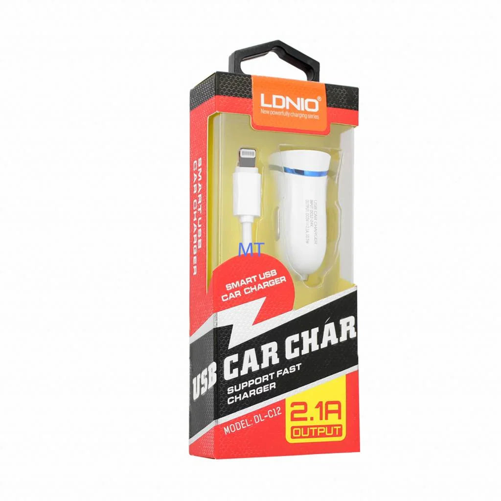 LDNIO DL-C12 Car Charger | 2.1A USB Lightning Adapter - MIZO.at