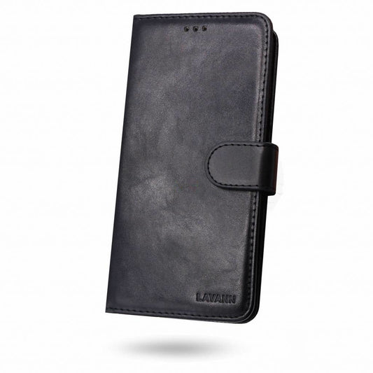 Lavann Protection Leder Bookcase für Redmi Note 11S – Schwarz - MIZO.at