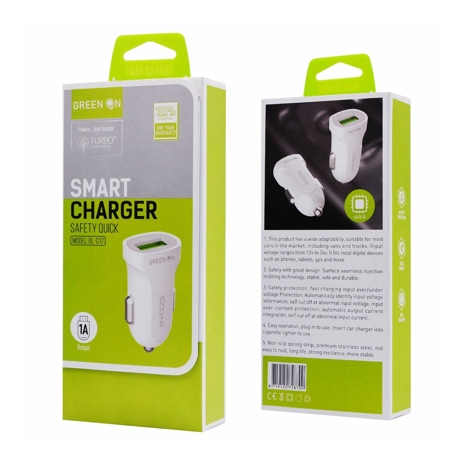 Smart USB Car Charger | DL-C17 Quick Charge Adapter - MIZO.at