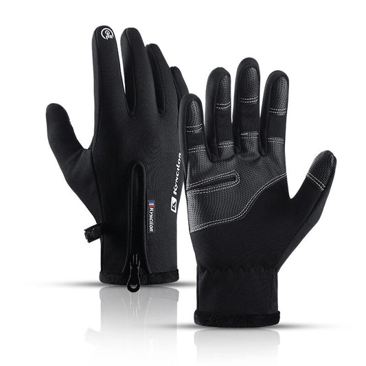 Winter-Sporthandschuhe mit Touchscreen & wasserdicht – Schwarz - MIZO.at
