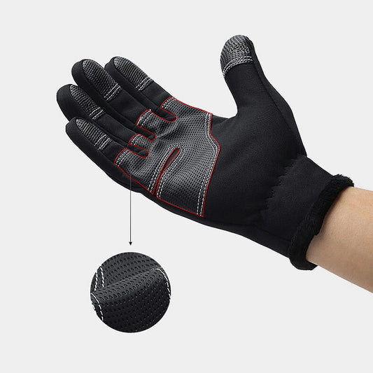 Winter-Sporthandschuhe mit Touchscreen & wasserdicht – Schwarz - MIZO.at