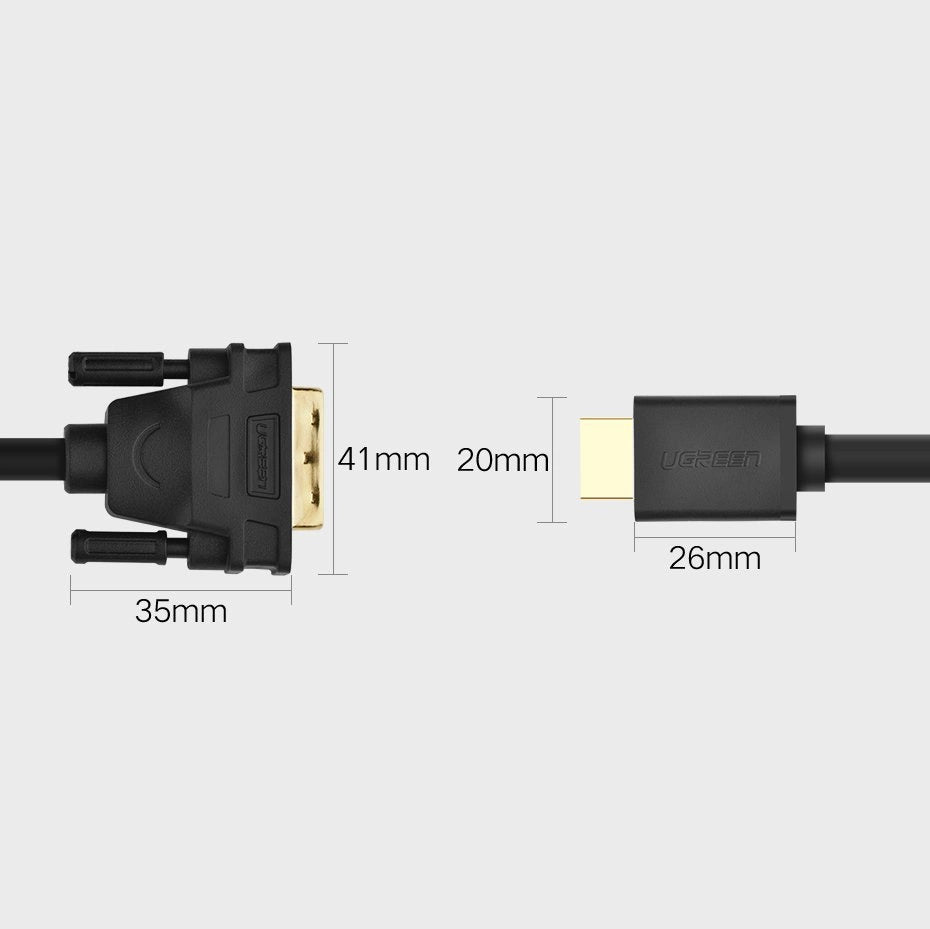 Ugreen HDMI to DVI Cable | 1M Video Adapter Cable - MIZO.at