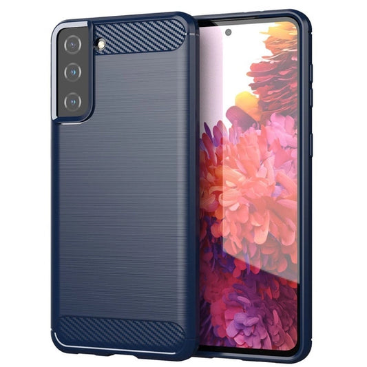 Samsung S21 5G Carbon Case – TPU Schutzcover Blau - MIZO.at