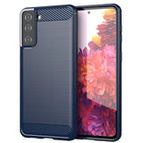 Samsung S21 5G Carbon Case – TPU Schutzcover Blau - MIZO.at