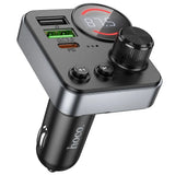 Hoco E86 Bluetooth FM Transmitter 48W mit USB-C & USB-A Schwarz - MIZO.at