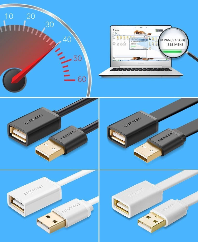 Ugreen USB 2.0 Extension Cable | 1M Male to Female - MIZO.at