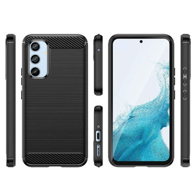 Samsung Galaxy A54 5G Carbon Case – Flexible Silikon Schutzcover Schwarz - MIZO.at