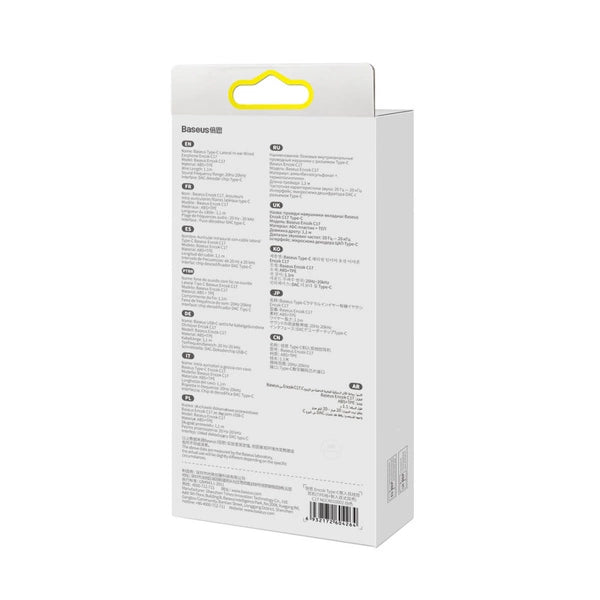 Baseus Encok C17 USB-C Earphones | White In-Ear Wired Headphones - MIZO.at