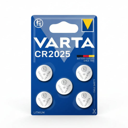 5er Pack Varta CR2025 Lithium Knopfzellen 3V - MIZO.at