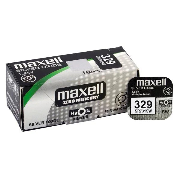 Maxell 329 Silver Batterie – 1,55V SR731SW Knopfzelle - MIZO.at