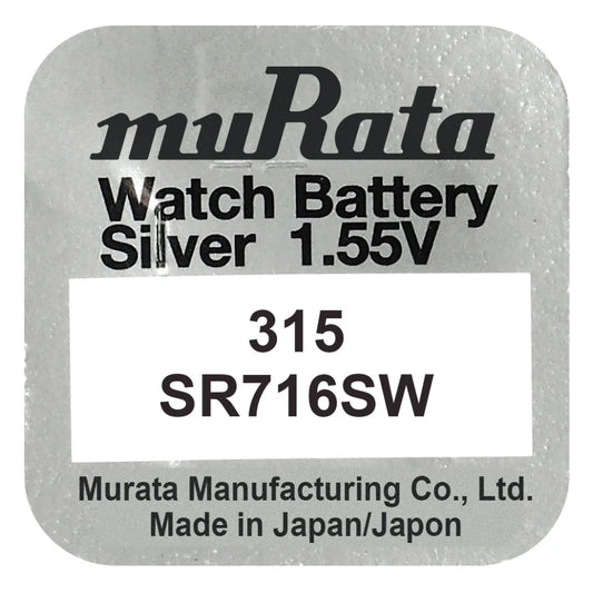 Murata 315 SR716SW Silber Knopfzelle 1,55 V - MIZO.at