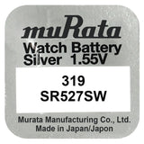 Murata 319 SR527SW Silber Knopfzelle 1,55 V - MIZO.at
