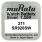 Murata 371 SR920SW Silber Knopfzelle 1,55 V - MIZO.at