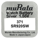 Murata 371 SR920SW Silber Knopfzelle 1,55 V - MIZO.at