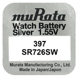 Murata 397 SR726SW Silber Knopfzelle 1,55 V - MIZO.at