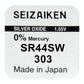 Seizaiken/Seiko 303 SR44SW Silber Knopfzelle 1,55 V - MIZO.at