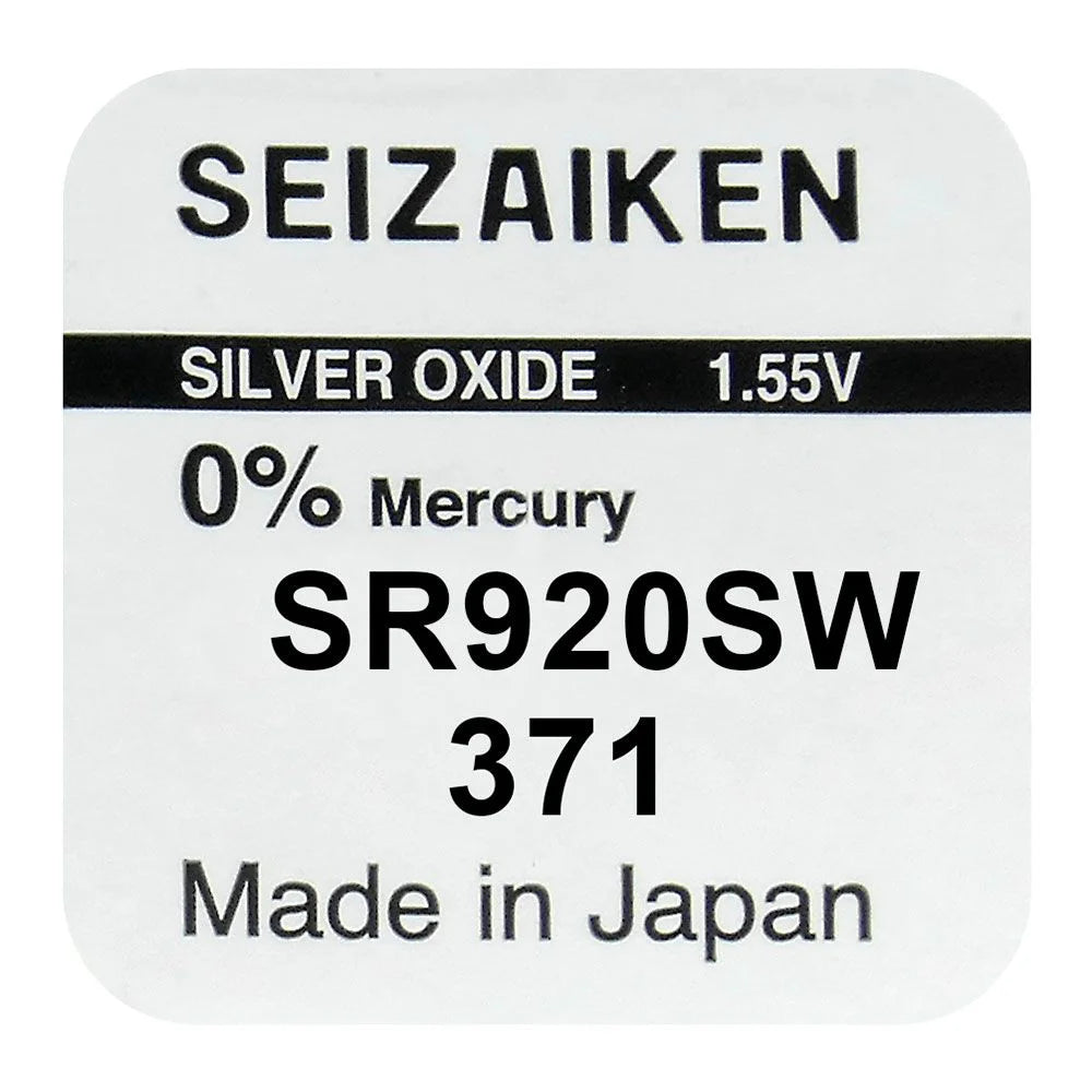 Seizaiken SR920SW (371) Silberoxid Uhrenbatterie 1,55 V - MIZO.at