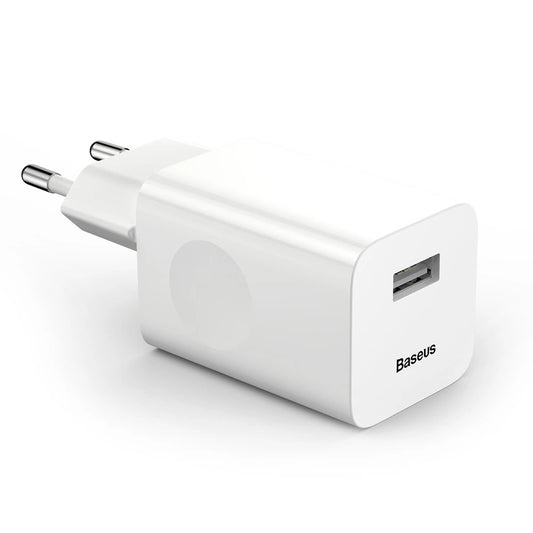 Baseus Quick Charger 24W USB-A QC 3.0 Ladegerät Weiß - MIZO.at