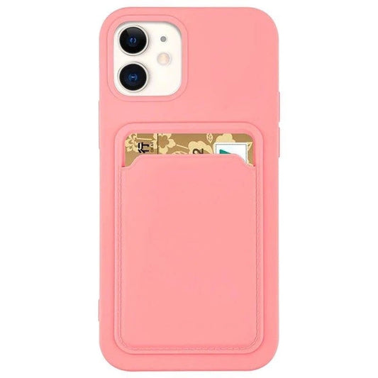iPhone 12 Card Case | Pink Silicone Wallet with Card Slot - MIZO.at