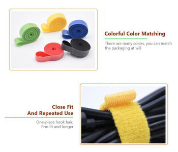 Yellow Velcro Cable Organizer 1m | Reusable & Self-Adhesive - MIZO.at