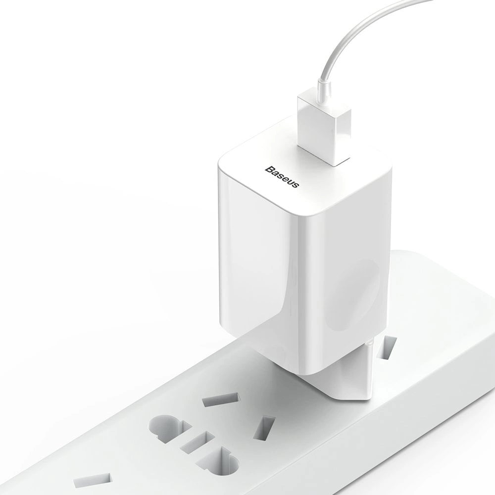 Baseus Quick Charger | 24W USB-A QC 3.0 Power Adapter White - MIZO.at
