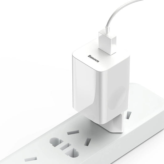 Baseus Quick Charger | 24W USB-A QC 3.0 Power Adapter White - MIZO.at