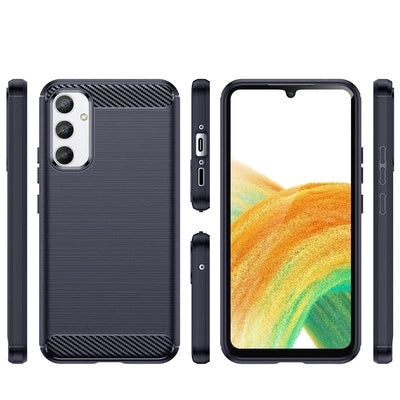 Samsung Galaxy A54 5G Schutzhülle – Carbon Case Blau Flexible Silikon - MIZO.at