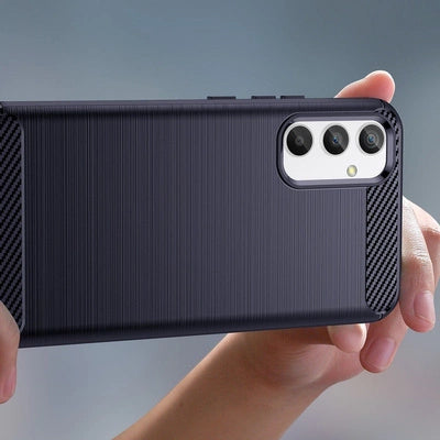 Samsung Galaxy A54 5G Carbon Case | Flexible Silicone Cover in Blue - MIZO.at