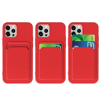 Samsung S21 Ultra Card Case | Red Silicone Wallet with Card Slot - MIZO.at