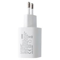 Dual Port USB-A & USB Type-C Power Adapter Travel Charger Total Output 38W, White Bulk - MIZO.at