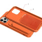 iPhone 13 Pro Kartenhülle Orange – Silikon Geldbörse mit Kartenfach - MIZO.at