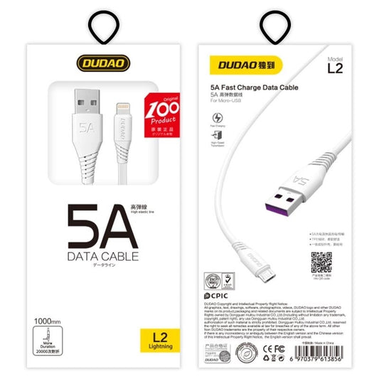 Dudao USB zu Lightning Ladekabel 5A 1m – Schnellladen & Datentransfer - MIZO.at