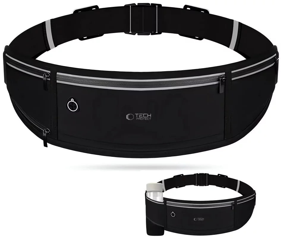 Tech-Protect M3 Sport Waist Bag | Universal, Lightweight, Black - MIZO.at