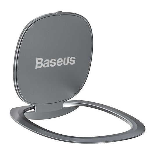 Baseus Ultra-Thin Ring Holder & Stand | Silver, 360° Rotation - MIZO.at