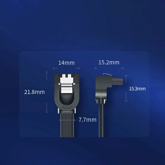 Ugreen Winkel SATA 3.0 Kabel 0,5 m – Schwarz Hochgeschwindigkeit - MIZO.at