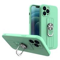 iPhone 13 Ring Silicone Case | Mint with Finger Grip & Stand - MIZO.at