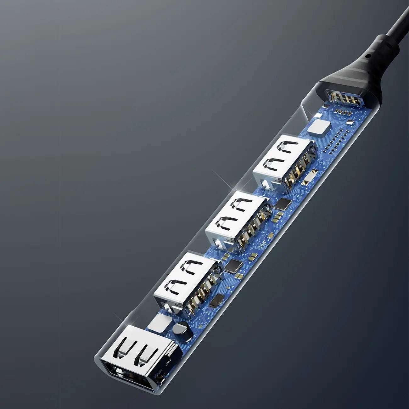 Dudao HUB 4in1 USB-C | 3x USB2.0, 1x USB3.0, Compact & Fast - MIZO.at