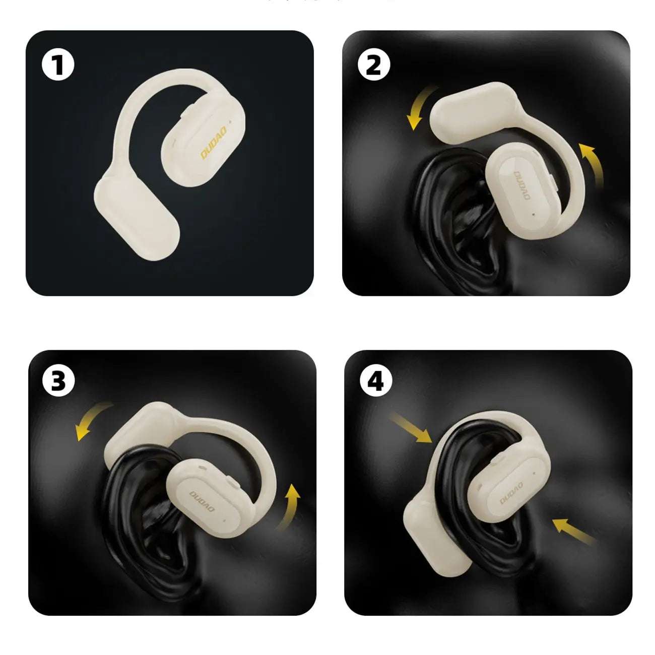 Dudao U4A Bluetooth 5.3 Business Headset | IPX5 Waterproof, White - MIZO.at