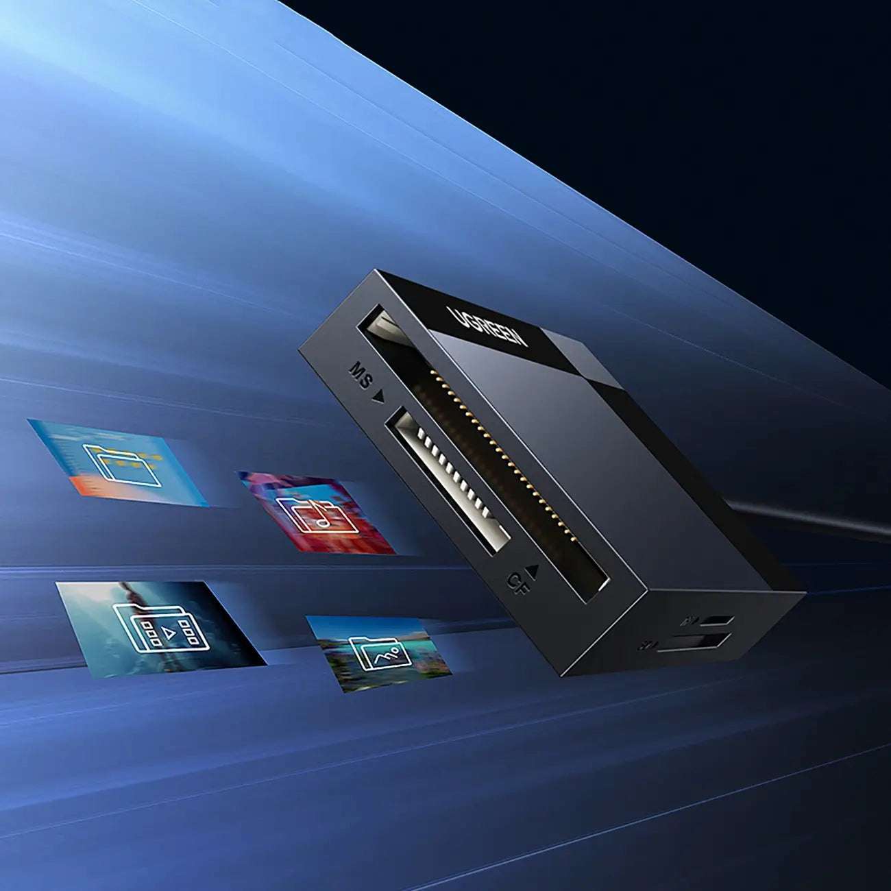 UGREEN Memory Card Reader CR125 30231 | USB 3.0, 4-in-1, 5Gb/s - MIZO.at