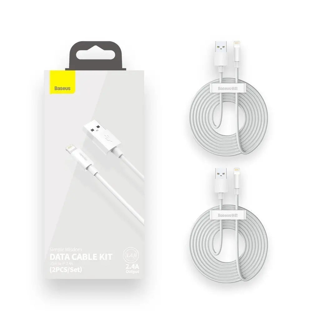 Baseus 2x USB Cable Lightning Fast Charging | Power Delivery 2.4A - MIZO.at