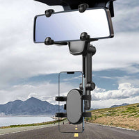 Car Phone Holder for Rearview Mirror | Adjustable & Secure | Black - MIZO.at