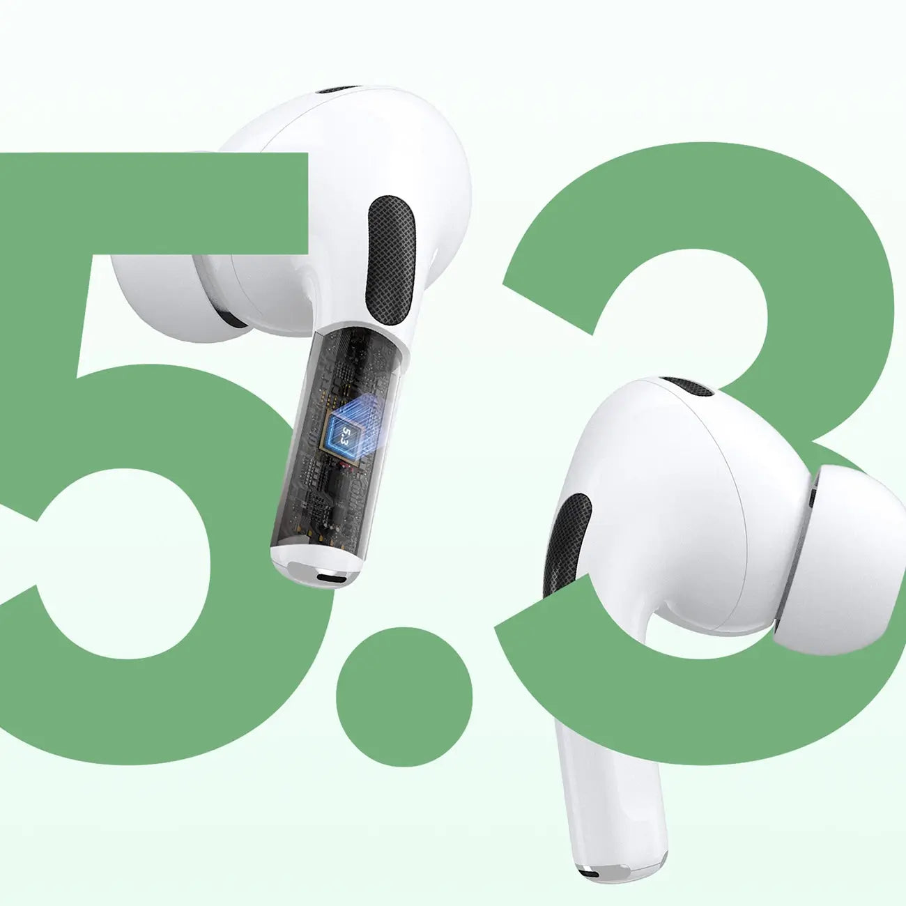 Dudao U19 TWS Bluetooth 5.3 Headphones | ANC, LED Display, White - MIZO.at