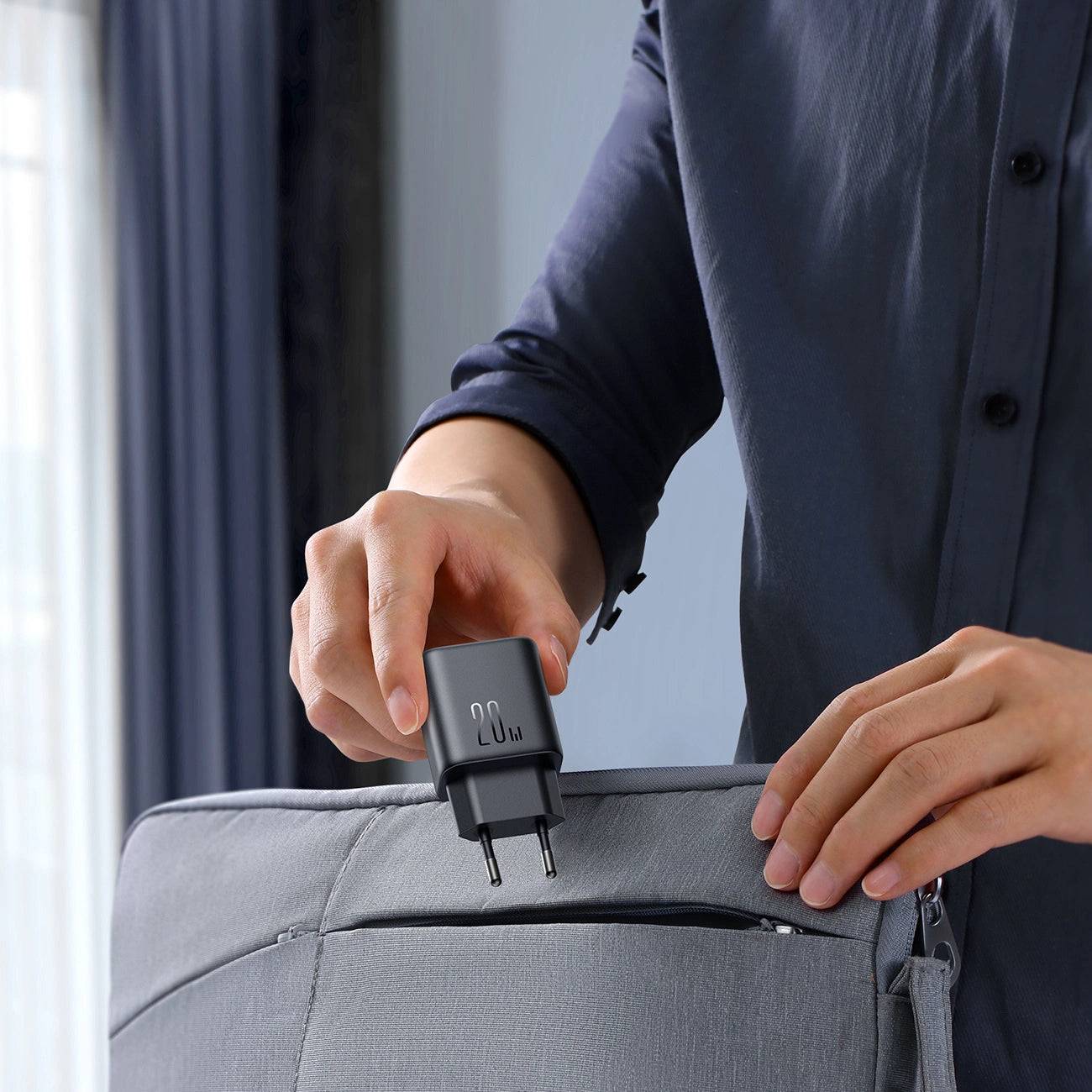 Joyroom JR-TCF20 USB-C PD 20W Charger | Compact & Fast | Black - MIZO.at