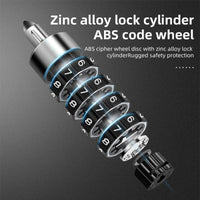 Rockbros 3230002001 Bicycle Lock | Key & Combination, Black - MIZO.at