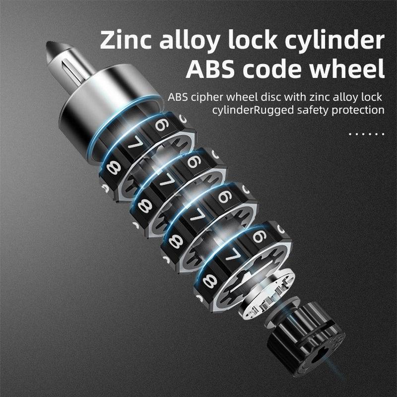 Rockbros 3230002001 Bicycle Lock | Key & Combination, Black - MIZO.at