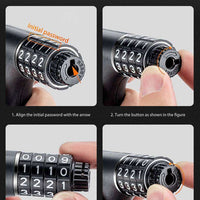 Rockbros 3230002001 Bicycle Lock | Key & Combination, Black - MIZO.at