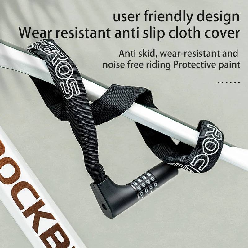 Rockbros 3230002001 Bicycle Lock | Key & Combination, Black - MIZO.at