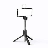 Selfie Stick WR1YXS | 0.71m Tripod with Round Lamp | Black - MIZO.at